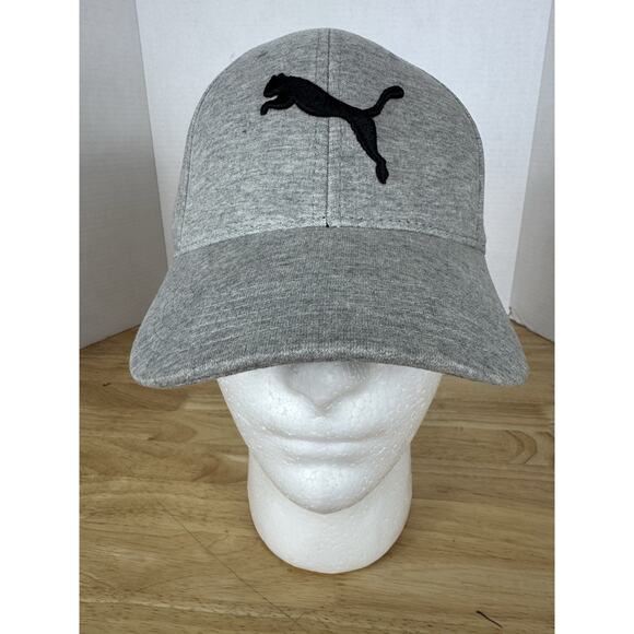 PUMA Tech Performance Stretch FlexFit Golf Hat Gray Size S/M NWOT Logo 9 Lives‎ - Picture 1 of 5
